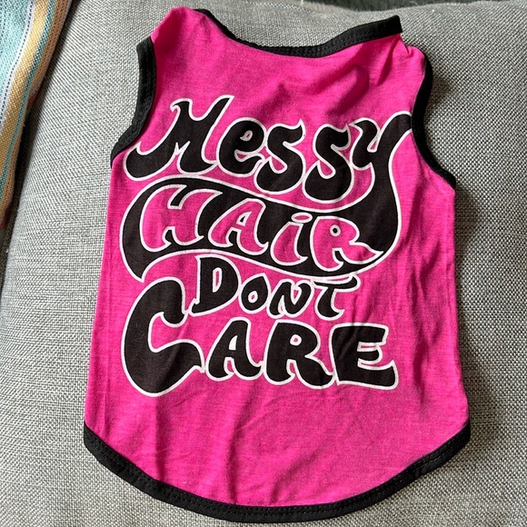 Messy Hair Don’t Care Pet Shirt-NEW - Picture 3 of 4